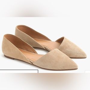 J crew Zoe suede d'Orsay flats size 7